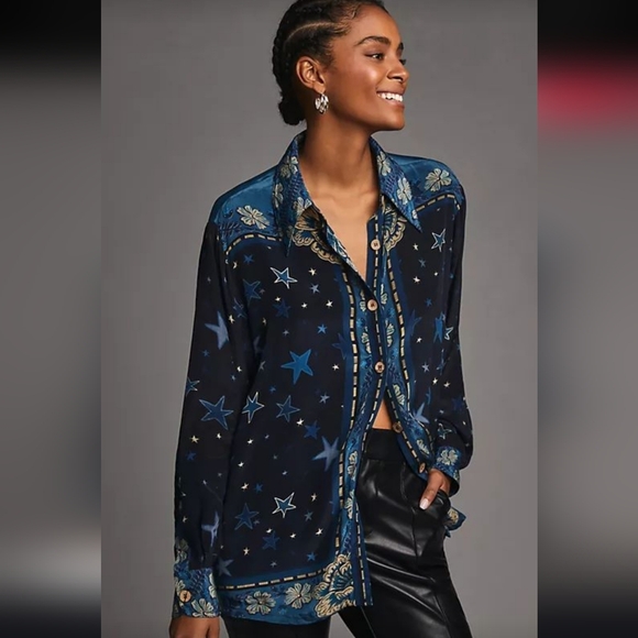 FARM Rio Tops - ❌❌❌ SOLD ❌❌❌FARM Rio By Anthropologie Button Up Blouse/ Medium